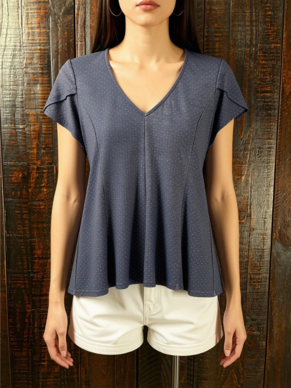 Hutch Tulip Sleeve Mini Dotted Tunic Top Small